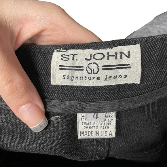 St.‎ John Signature Jeans Black Denim Straight High Rise Size 4 - Picture 11 of 12